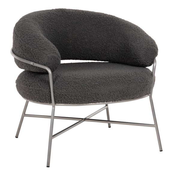 ΠΟΛΥΘΡΟΝΑ FB98639.21 ΑΠΟ ΜΠΟΥΚΛΕ ΓΚΡΙ ΜΕ ΑΣΗΜΙ ΜΕΤΑΛΛΙΚΟ ΣΚΕΛΕΤΟ 84x79x76Υ εκ.