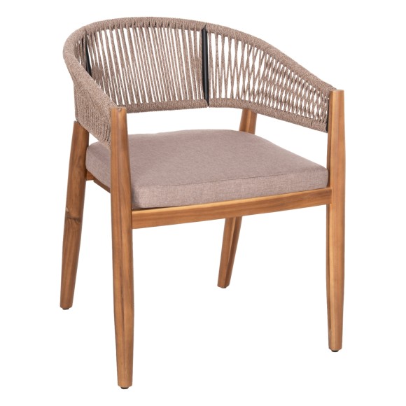 ΠΟΛΥΘΡΟΝΑ FB96135.02 ΞΥΛΟ ΑΚΑΚΙΑΣ ΦΥΣΙΚΟ-ΣΧΟΙΝΙ NYLON ΜΠΕΖ 59x58x76Υεκ. - 4τμχ