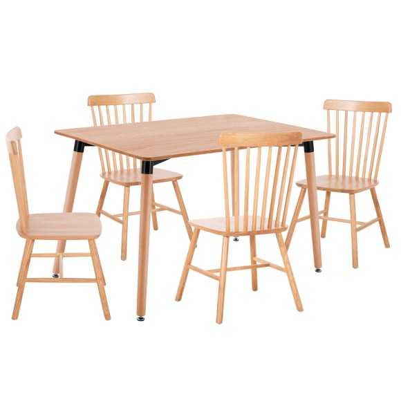 ΣΕΤ ΤΡΑΠΕΖΑΡΙΑΣ 5ΤΜΧ FB921183 MDF TOP & ΞΥΛΟ ΟΞΙΑΣ ΣΕ ΦΥΣΙΚΟ ΧΡΩΜΑ