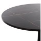 ΤΡΑΠΕΖΙ ΤΡΑΠΕΖΑΡΙΑΣ FB99422.12 ΣΤΡΟΓΓΥΛΟ BLACK MARBLE Φ120x74Yεκ.