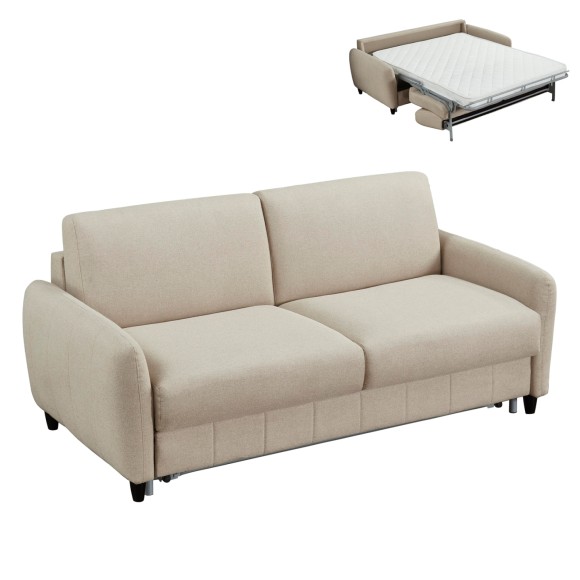 ΚΑΝΑΠΕΣ-ΚΡΕΒΑΤΙ ΜΕ ΑΝΑΔΙΠΛ.ΣΤΡΩΜΑ FB93311.01 ΓΚΡΙ ΥΦΑΣΜΑ 185x97x87Υεκ