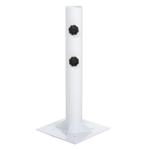 ΒΑΣΗ ΟΜΠΡΕΛΑΣ Φ60mm x 51Υεκ ΜΕΤΑΛΛΙΚΗ ΒΙΔΩΤΗ ΓΙΑ ΣΤΥΛΟ ΕΩΣ Φ60 FB96011 ΛΕΥΚΗ