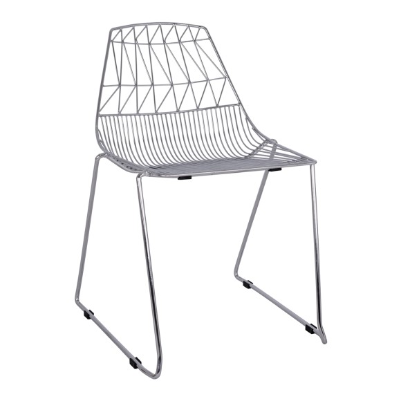 ΚΑΡΕΚΛΑ ΜΕΤΑΛΛΙΚΗ ΑΣΗΜΙ FB8010.10 54x57x79cm