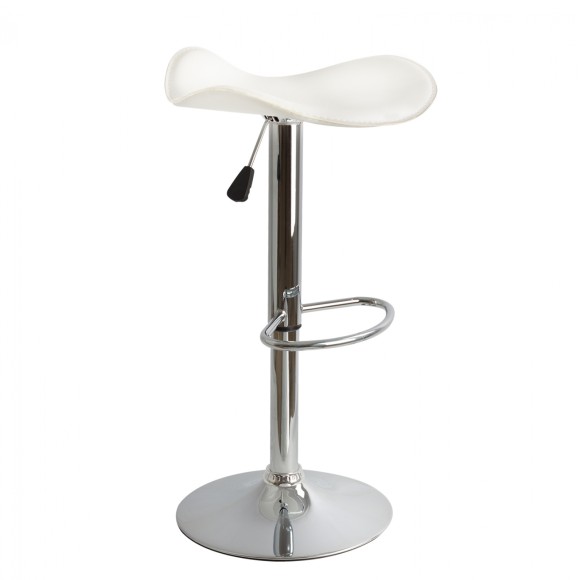 ΣΚΑΜΠΩ ΜΠΑΡ FB201.02 ΛΕΥΚΟ ΤΕΧΝΟΔΕΡΜΑ ΜΕ ΑΜΟΡΤΙΣΕΡ 45χ45χ82 - 2τμχ