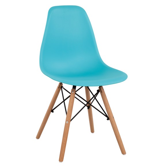 ΚΑΡΕΚΛΑ ΜΕ ΞΥΛΙΝΑ ΠΟΔΙΑ FB98460.08 PP ΤΙΡΚΟΥΑΖ ΚΑΘΙΣΜΑ 46x54x80Υεκ. - 4τμχ