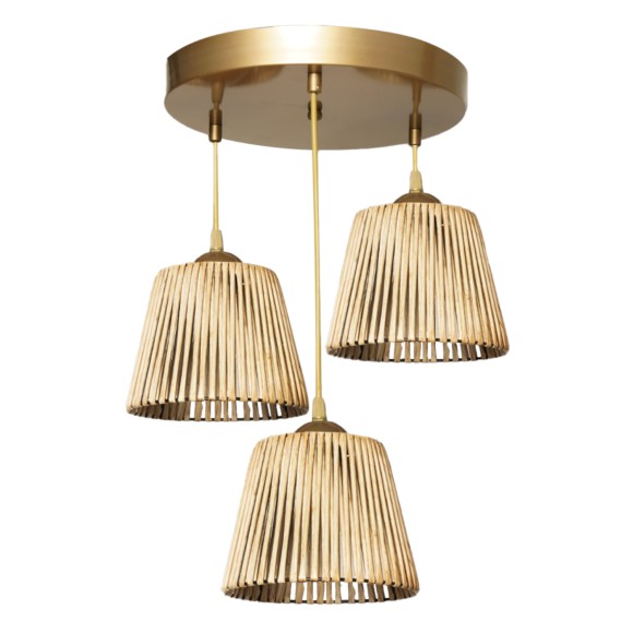 ΦΩΤΙΣΤΙΚΟ ΟΡΟΦΗΣ ΕΣΩΤΕΡΙΚΟΥ ΧΩΡΟΥ 3ΦΩΤΟ BAMBOO ΧΡΥΣΟ FB97512.01 35x85 εκ.