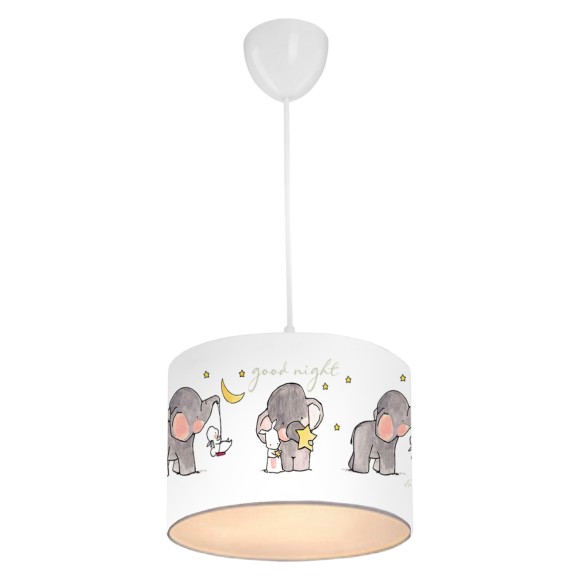 ΠΑΙΔΙΚΟ ΦΩΤΙΣΤΙΚΟ ΟΡΟΦΗΣ ΥΦΑΣΜΑΤΙΝΟ FB97573.01 ΛΕΥΚΟ ΣΧΕΔΙΟ TRANSPORT TOYS Φ30x70εκ