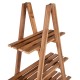 ΒΙΒΛΙΟΘΗΚΗ FB97895 TEAK ΞΥΛΟ ΣΕ ΦΥΣΙΚΟ ΧΡΩΜΑ 120x33x180Y εκ.