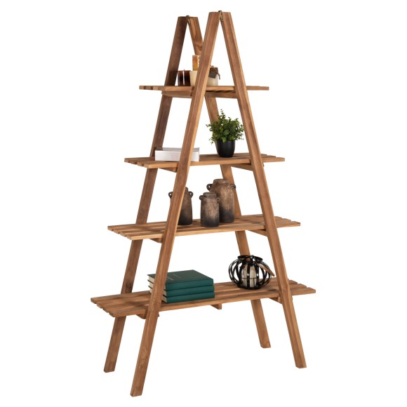 ΒΙΒΛΙΟΘΗΚΗ FB97895 TEAK ΞΥΛΟ ΣΕ ΦΥΣΙΚΟ ΧΡΩΜΑ 120x33x180Y εκ.