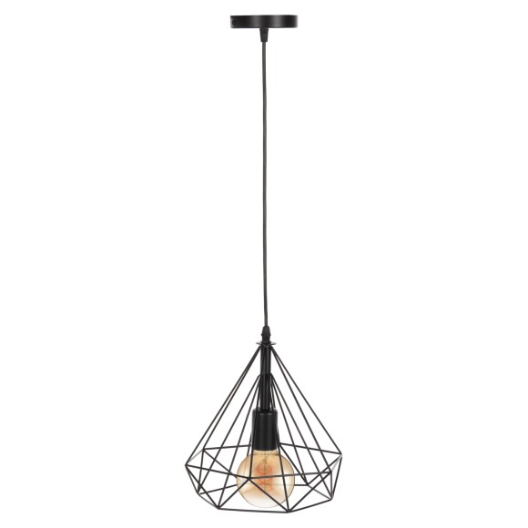 ΦΩΤΙΣΤΙΚΟ ΟΡΟΦΗΣ ΚΡΕΜΑΣΤΟ FB94063 ΜΑΥΡΟ ΜΕΤΑΛΛΙΚΟ ΚΑΠΕΛΟ 25x22x123Υεκ.