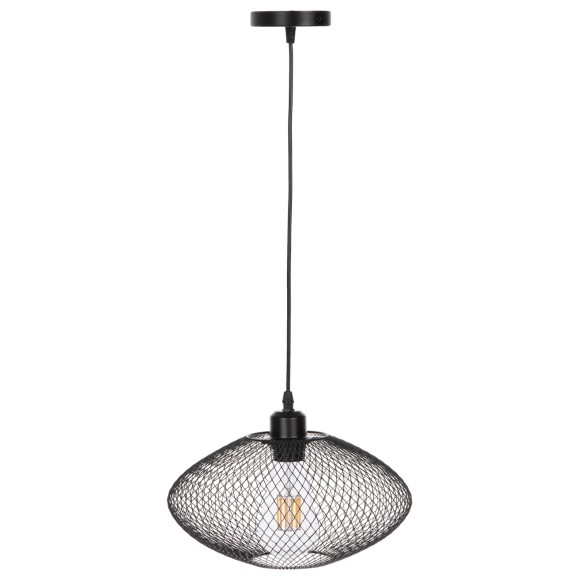 ΦΩΤΙΣΤΙΚΟ ΟΡΟΦΗΣ ΚΡΕΜΑΣΤΟ FB94094 ΜΑΥΡΟ ΔΙΚΤΥΩΤΟ ΜΕΤΑΛΛΙΚΟ ΚΑΠΕΛΟ Φ30x125Υεκ.