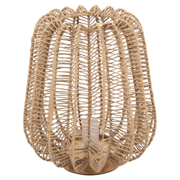 ΕΠΙΤΡΑΠΕΖΙΟ ΦΩΤΙΣΤΙΚΟ FB94350 ΜΕΤΑΛΛΟ ΜΕ PAPER ROPE ΣΕ ΦΥΣΙΚΟ Φ29Χ34Υεκ.