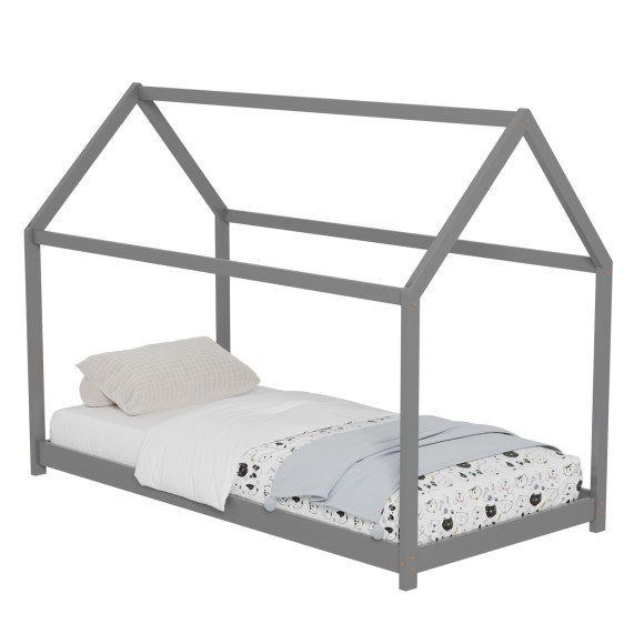 ΚΡΕΒΑΤΙ ΠΑΙΔΙΚΟ FB9677.05 τ.MONTESSORI ΞΥΛΟ ΠΕΥΚΟ ΓΚΡΙ- 190x90εκ