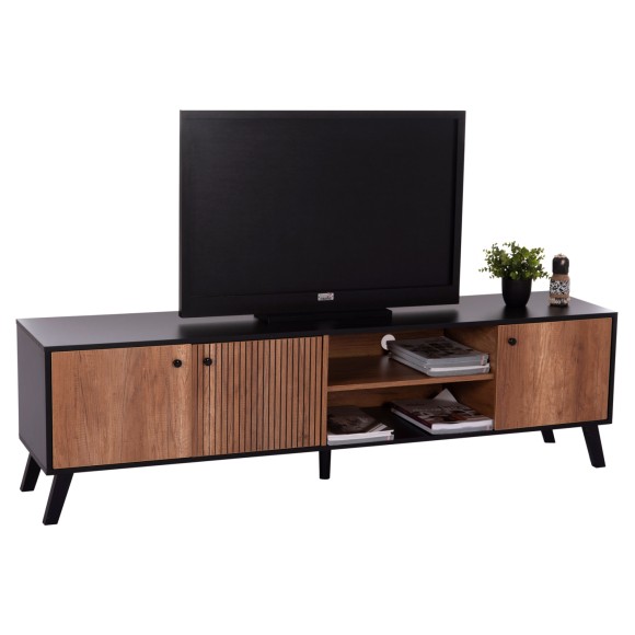 ΕΠΙΠΛΟ ΤΗΛΕΟΡΑΣΗΣ FB99447.11 ΜΕΛΑΜΙΝΗ ΣΕ ΜΑΥΡΟ-ΦΥΣΙΚΟ 180x40x51Υεκ.