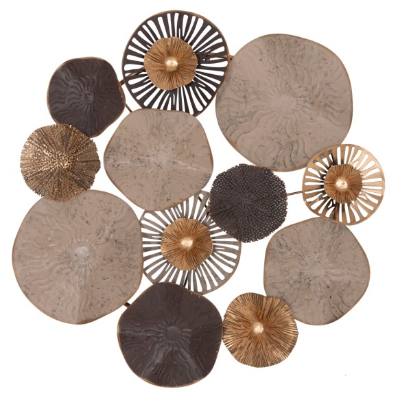 ΜΕΤΑΛΛΙΚΟ ΔΙΑΚΟΣΜΗΤΙΚΟ ΤΟΙΧΟΥ FB97163 ΚΑΦΕ ΕΚΡΟΥ ΧΡΥΣΟ 69x8x69Y εκ.