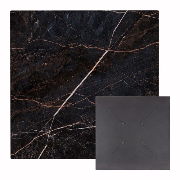 ΕΠΙΦΑΝΕΙΑ ΤΡΑΠΕΖΙΟΥ ΤΕΤΡΑΓΩΝΗ HPL FB95839.34 BLACK MARBLE 80x80εκ