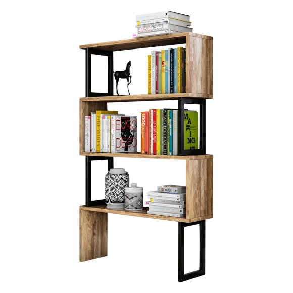 ΒΙΒΛΙΟΘΗΚΗ ΚΑΡΥΔΙ ΜΕ ΜΑΥΡΟ ΣΚΕΛΕΤΟ FB98867.01 80x22x128 εκ.