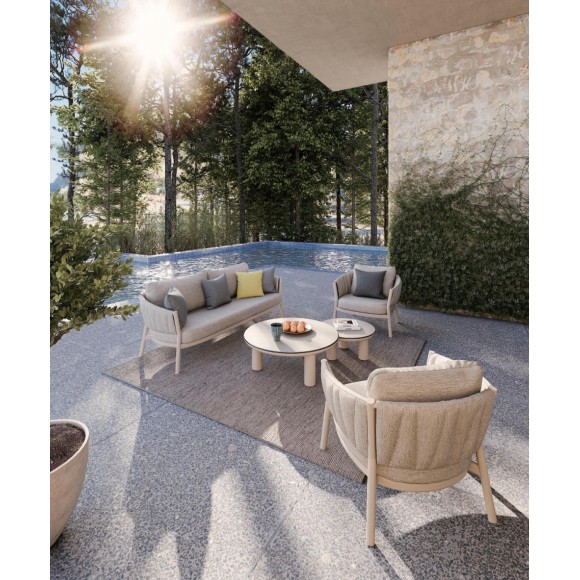 ΣΕΤ ΣΑΛΟΝΙ ΕΞ.ΧΩΡΟΥ 5ΤΜΧ FB96206.02 ΚΡΕΜ ΑΛΟΥΜΙΝΙΟ-ΜΠΕΖ OLEFIN-3D PRINT ΓΥΑΛΙ