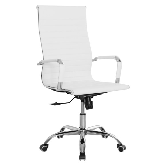 ΚΑΡΕΚΛΑ ΓΡΑΦΕΙΟΥ ΔΙΕΥΘΥΝΤΟΥ FB91059.32 ΛΕΥΚΟ PU ΠΟΔΙ ΧΡΩΜΙΟΥ 53x57x109Υεκ.