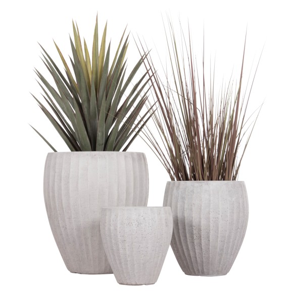 ΣΕΤ 3ΤΜΧ ΓΛΑΣΤΡΕΣ ΣΤΡΟΓΓΥΛΕΣ FB94728 FIBERCLAY-ΧΡΩΜΑ CEMENT Φ48x56Υεκ