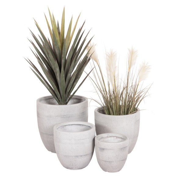 ΣΕΤ 4ΤΜΧ ΓΛΑΣΤΡΕΣ ΣΤΡΟΓΓΥΛΕΣ FB94719 FIBERCLAY-ΧΡΩΜΑ CEMENT Φ44x43Υεκ