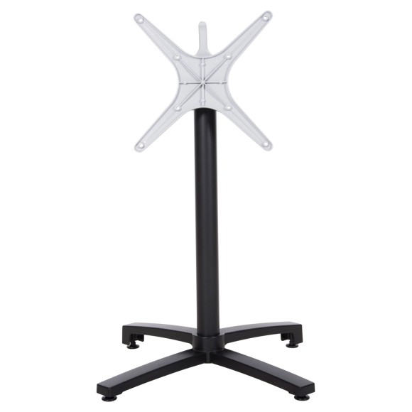 ΒΑΣΗ ΑΛΟΥΜΙΝΙΟΥ ΠΤΥΣΣΟΜΕΝΗ FB9459.01 ΜΑΥΡΟ ΜΑΤ 69Χ69Χ73Υεκ. ΜΕ ΣΤΑΥΡΟ 48Χ48εκ.