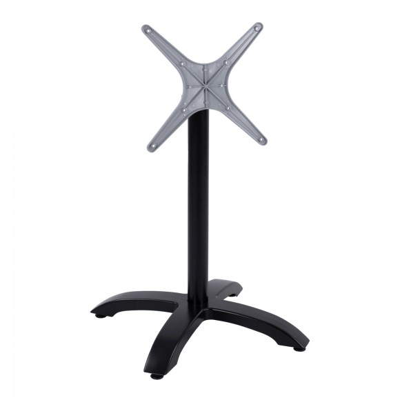 ΒΑΣΗ ΑΛΟΥΜΙΝΙΟΥ ΠΤΥΣΣΟΜΕΝΗ FB9469.01 ΜΑΥΡΟ ΜΑΤ 66Χ66Χ72Υεκ. ΜΕ ΣΤΑΥΡΟ 48Χ48εκ.