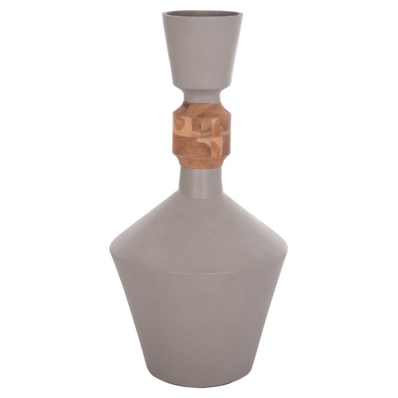 ΔΙΑΚΟΣΜΗΤΙΚΟ ΒΑΖΟ ΔΑΠΕΔΟΥ FB94661.03 FIBER CEMENT ΓΚΡΙ--ΞΥΛΟ ΤΕΑΚ Φ60x115Υεκ.