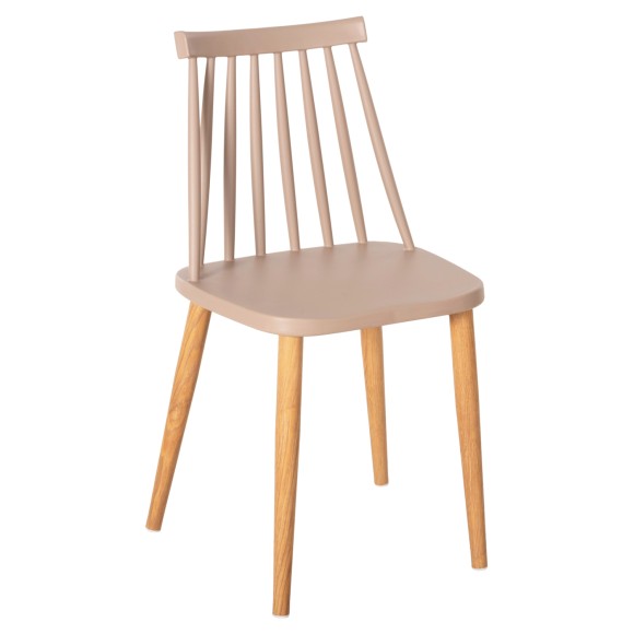 ΚΑΡΕΚΛΑ ΤΡΑΠΕΖΑΡΙΑΣ FB98052.25 ΚΑΠΟΥΤΣΙΝΟ ΜΕ ΜΕΤΑΛΛΙΚΑ ΠΟΔΙΑ 42,5x44x81Υ εκ. - 4τμχ