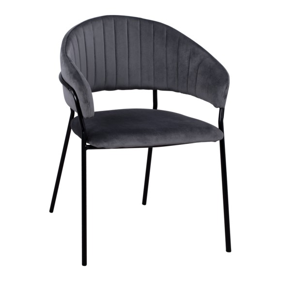 ΠΟΛΥΘΡΟΝΑΚΙ FB98520.01 ΑΠΟ ΒΕΛΟΥΔΟ ΓΚΡΙ ΜΕ ΜΕΤΑΛΛΙΚΟ ΣΚΕΛΕΤΟ 55x50x82Υ εκ. - 2τμχ