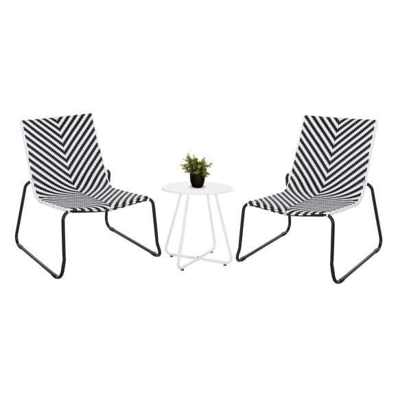 ΣΕΤ LOUNGE 3TMX ΕΞ.ΧΩΡΟΥ FB921193.02 ΜΕΤΑΛΛΟ ΚΑΙ ΣΥΝΘ.RATTAN ΣΕ ΛΕΥΚΟ-ΜΑΥΡΟ