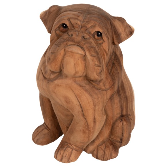 ΔΙΑΚΟΣΜΗΤΙΚΟ ΔΑΠΕΔΟΥ FB97926 BULLDOG ΞΥΛΟ SUAR ΣΕ ΦΥΣΙΚΟ ΧΡΩΜΑ 20x17x30Υεκ.
