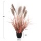 ΔΙΑΚΟΣΜΗΤΙΚΟ ΣΥΝΘΕΤΙΚΟ ΦΥΤΟ FB94015 ΣΕ ΓΛΑΣΤΡΑ ME GRASS+FEATHERS Φ14,5x12,5-86Υεκ.