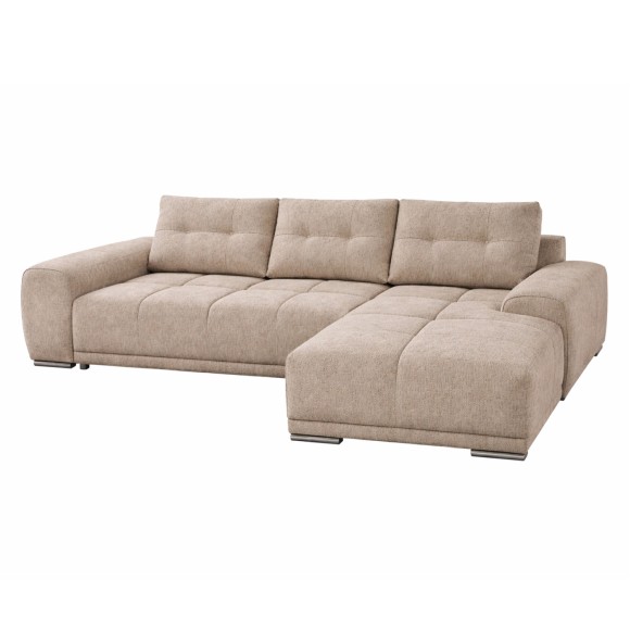 ΚΑΝΑΠΕΣ ΚΡΕΒΑΤΙ ΔΕΞΙΑ ΓΩΝΙΑ FB93336.03R ΜΠΕΖ ΥΦΑΣΜΑ 270x181x75Υεκ