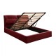 ΚΡΕΒΑΤΙ ΒΕΛΟΥΔΟ ΚΟΚΚΙΝΟ ΒΟΥΡΓΟΥΝΔΙΑΣ ΚΑΙ ΑΠΟΘΗΚΕΥΤΙΚΟ ΧΩΡΟ 160X200 FB9565.06