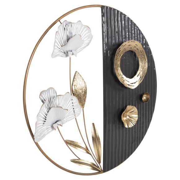 ΔΙΑΚΟΣΜΗΤΙΚΟ ΤΟΙΧΟΥ ΣΤΡΟΓΓΥΛΟ FB94202 ΜΕΤΑΛΛΟ ΣΕ ΧΡΥΣΟ-ΜΑΥΡΟ-ΛΕΥΚΟ Φ60εκ