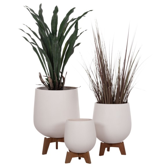 ΣΕΤ 3 ΓΛΑΣΤΡΕΣ ΜΕ ΤΕΑΚ ΒΑΣΕΙΣ FB94681.02 FIBER CEMENT ΛΕΥΚΟ