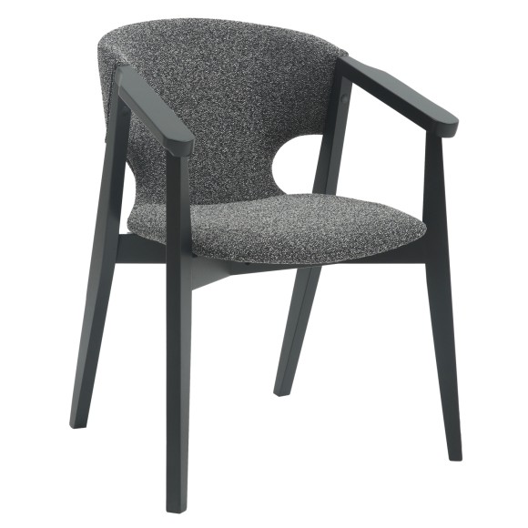 ΠΟΛΥΘΡΟΝΑ FB99995.01 ΞΥΛΟ ΟΞΙΑΣ ΣΕ ΜΑΥΡΟ-ΣΚΟΥΡΟ ΓΚΡΙ ΥΦΑΣΜΑ 59x58x78Υεκ. - 2τμχ