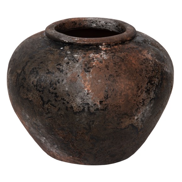 ΔΙΑΚΟΣΜΗΤΙΚΟ ΒΑΖΟ FB94195 ΤΕΡΑΚΟΤΑ ΣΕ ΠΑΛΑΙΩΜΕΝΟ ΑΝΘΡΑΚΙ Φ35x27Υεκ.