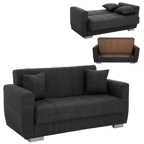 ΚΑΝΑΠΕΣ ΚΡΕΒΑΤΙ ΔΙΘΕΣΙΟΣ ΓΚΡΙ FB93241.03 153x87x77Υεκ.