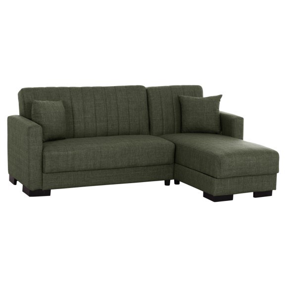 ΚΑΝΑΠΕΣ ΚΡΕΒΑΤΙ ΓΩΝΙΑ ΑΝΑΣΤΡΕΨΙΜΗ DARK OLIVE FB93244.05 202x140x78Yεκ.