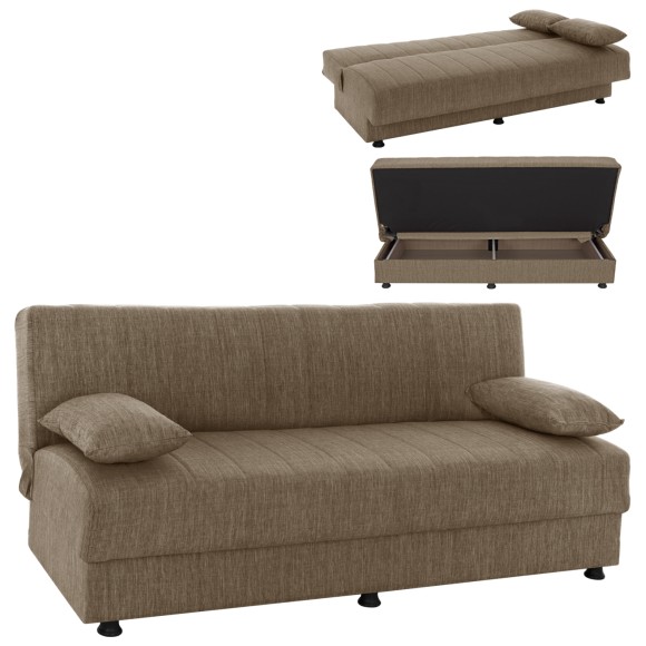 ΚΑΝΑΠΕΣ ΚΡΕΒΑΤΙ ΤΡΙΘΕΣΙΟΣ ΚΑΦΕ FB93239.02 180x72x77Υ εκ.