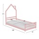 ΚΡΕΒΑΤΙ ΠΑΙΔΙΚΟ ΜΕ ΣΤΡΩΜΑ FB921301.02 ΞΥΛΟ ΠΕΥΚΟΥ ΣΕ ΡΟΖ--ΣΤΡΩΜΑ 90x190εκ