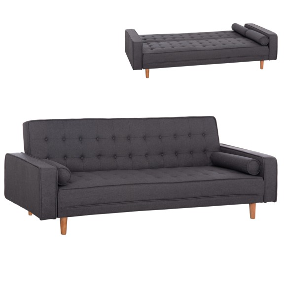 ΚΑΝΑΠΕΣ ΚΡΕΒΑΤΙ FB93150.01 ΓΚΡΙ ΜΕ 2 ΠΛΑΙΝΑ ΜΑΞΙΛΑΡΙΑ 222x97x80Y εκ.