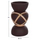 ΔΙΑΚΟΣΜΗΤΙΚΟ ΒΑΖΟ ΔΑΠΕΔΟΥ FB94672.07S TERRACOTTA ΣΟΚΟΛΑΤΙ-RATTAN Φ27.5x50Υεκ
