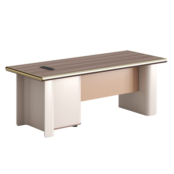 ΓΡΑΦΕΙΟ FB92138 ΜΕΛΑΜΙΝΗ ΦΥΣΙΚΟ-ΜΠΕΖ 200x85x75Υεκ.