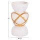 ΔΙΑΚΟΣΜΗΤΙΚΟ ΒΑΖΟ ΔΑΠΕΔΟΥ FB94672.02S TERRACOTTA ΛΕΥΚΟ--RATTAN Φ27.5x50Υεκ