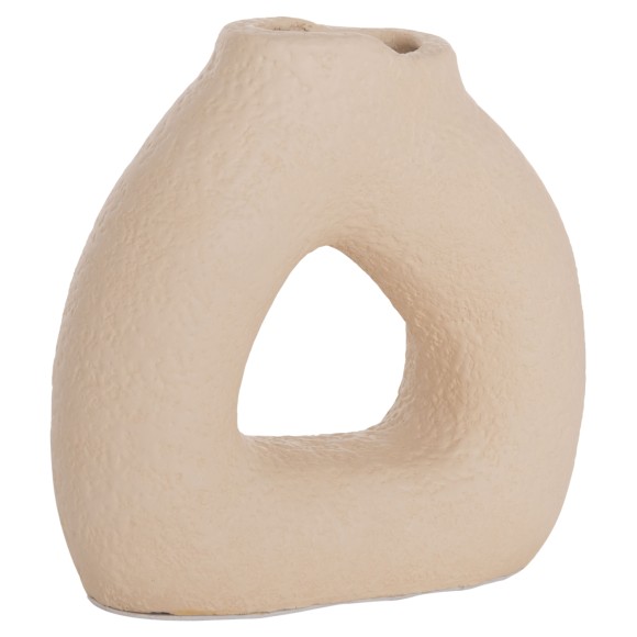 ΕΠΙΤΡΑΠΕΖΙΟ ΔΙΑΚΟΣΜΗΤΙΚΟ ΒΑΖΟ FB94667.02S ΤΕΡΑΚΟΤΑ ΣΕ ΚΡΕΜ--17.5x6.5x17Υεκ.