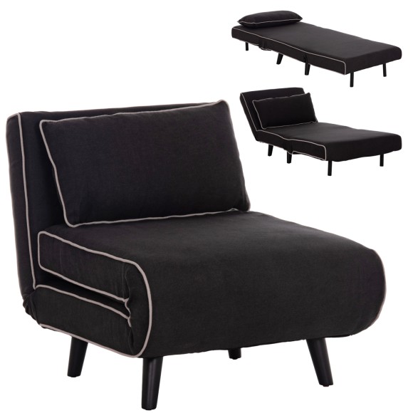 ΠΟΛΥΘΡΟΝΑ ΚΡΕΒΑΤΙ FB98425.03 ΜΑΥΡΟ ΥΦΑΣΜΑ 78x88x78Υεκ.