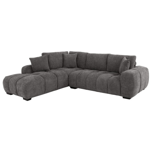 ΚΑΝΑΠΕΣ ΓΩΝΙΑ (ΑΡΙΣΤΕΡΗ) FB93266.03L ΣΚΟΥΡΟ ΓΚΡΙ ΥΦΑΣΜΑ 298x102-208x85Υεκ.